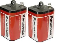 2 x PANASONIC 6V TORCH/LANTERN/PJ996 Battery - : 4R25 ZINC Chloride - Powerful - Long Lasting