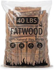 Fatwood Fire Starter Sticks 40 Lbs, Natural Pine Kindling for Fireplace Campfire Wood Stove, Oil-Rich Resin Ignition Woo
