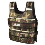 De Jure Fitness Adjustable Weighted Vest Jacket Workout Weight Vest Training Fitness Weighted Vest Jacket for Man and Woman (5 Kg, Camouflage)