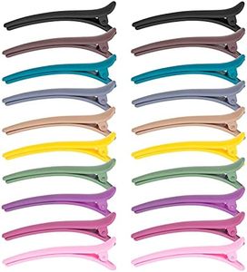 MELLIEX 20 Piezas Pinzas para el Pelo de Duckbill, Clips de Cabello de Peluquería Pinza de Pelo de Cocodrilo Plastico Multicolor para mujeres y niñas