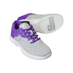 ELITE Women's Comfort Bowling Shoes, Grey/Violet, 4 UK
