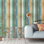 OCEANSKY 2024 New PVC Self-Adhesive Wallpaper DIY Wall Stickers Wallpaper Decals, Living Room,Furniture Decoration,Shop,Interior,Sofa Background Decal (45 x 500 cm) (Colour Wooden)