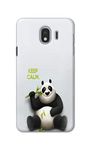 SublyDesk Keep Calm Funny Panda Hard Printed Designer Case for Samsung Galaxy J4, J400F/DS J400G/DS Back Cover VKM1654