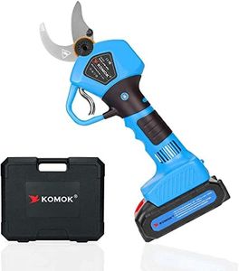 KOMOK Electric Pruning Shears, Cordless Electric Pruner Battery Operated Tree Branch Cutter with 2pcs 2Ah Lithium Batteries, 1.2 inch (30mm) Cutting Diameter 8-10 Working Hours