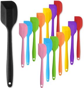 Silicone Spatula Set of 7/15, 11 inch Heat-Resistant Non-stick Spatulas with Stainless Steel Core For Cake Cream Cooking Gadget (15pcs)