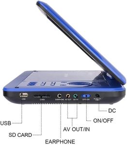 DBPOWER 10-Inch Portable DVD Player – Blue