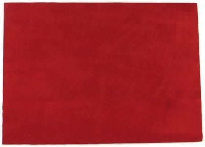 (1 sheet: 1x red) - Premium quality suede sheets 22cm x 30cm with super-strong self-adhesive backing. Ideal for making peel-and-stick (self-stick, stick-on) soles for dance shoes, various colours. [SUEDE-DIY-r01].