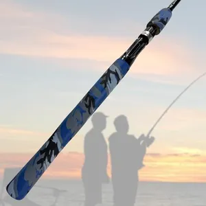 SoftShrink Camouflage Pattern Shrink Wrap for Golf Clubs & Tool Handles - Heat Resistant, Sleek Surface (28mm Diameter, 1.65 ft Length, Blue Camo Color)