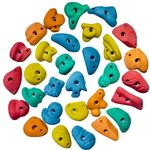 Onestep 25Pack Rock Climbing Holds Multi Size For Kids, Adult Rock Wall Holds Climbing Rock Wall Grips For Indoor And Outdoor Playground Play Set (With Installation Hardware Kit)