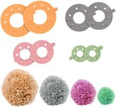 Curtzy Machine a Pompon en Plastique (Lot de 4) - 4 Tailles (3,5/5,5/7 et 9 cm) - Kit Pompons Loisirs Creatifs Réutilisable pour Laine et Fil - Enfants et Adultes