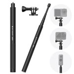 K&F Concept 153cm/60" Invisible Selfie Stick compatiable with GoPro, Insta360 Sports Camera, DJI Action, 1/4" Extended Monopod Pole with GoPro Adapter MS07