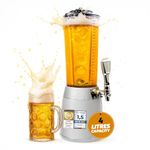 Beer-Tower XXL Drinks & Beverage Dispenser with Tap 4.0 litres with Ice Cooler - Beer Column from Bavaria (White)