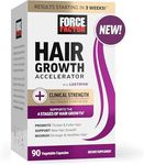 FORCE FACTOR Hair Growth Accelerator Capsules, Hair Growth Vitamins for Women with Clinically Proven Lustriva & Biotin to Support Healthy Hair & Support All 4 Stages of Hair Growth, 90 Capsules