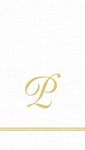 Entertaining with Caspari Monogram Initial P Paper Guest Napkins, Pack of 15