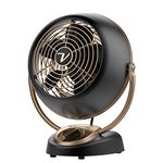 Vornado VFAN Petite Alchemy Vintage Fan Small Retro Air Circulator for Cooling & Decor 3 Speeds, Adjustable Tilt Gunmetal