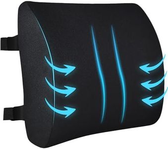 HomDSim Memory Foam Lumbar Cushion Lower Back Support Pillow Posture Correcting Car Seat Home Office Chair
