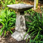 Discount Garden Statues Very Heavy Lilly Design Concrete Birdbath Wide solid base, square bowl bird bath BB42 70KGS