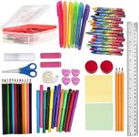 Kraftic Art Kit Coloring Set for Kids, Complete Back to School Art Supplies Kit, Art Box Organizer, Drawing Supplies Art Case with Removable Tray for Boys and Girls, Ages 4-8