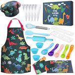 Anpro Kids Cooking and Baking Set - 28 Pcs with Apron, Chef Hat, Glove for Boys, Chef Dress Up Kitchen Costume Role Play Utensils Gift for 8-12 Years Children