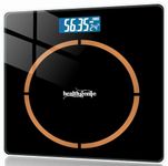 Healthgenie Weight Machine For Body Weight With 3 Yrs Warranty & Thick Tempered Glass Lcd Display Digital Weighing Machine (Copper Ring) Hd-221, 809 Grams