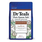 Dr Teal's Pure Epsom Salt Soak, Nourish & Protect with Coconut Oil, 3lbs (Packaging May Vary)