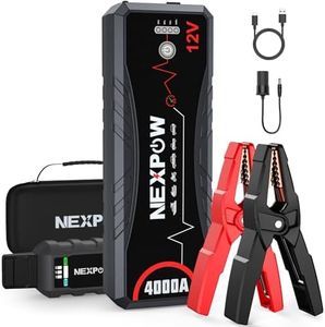 NEXPOW Car Jump Starter,Car Battery Jump Starter 4000A Peak Q11 Pack for Up to All Gas and 10.0L Diesel Engine12V Auto Battery Booster,Jumper Cables,Portable Lithium Jump Box with LED Light/USB QC3.0