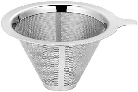 Verilux® Pour Over Filter, Dripper, Paperless Mess Stainless Steel Filter, One to Two Cup Maker, Keeping Natural Coffee Flavour, Easy to Use and Clean