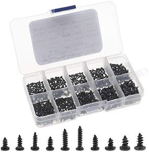 SING F LTD 750Pcs Pan Head Self Tapping Screw Set with Storage Box M2 M2.3 M2.6 M3 Assorted Size (Oxidative)