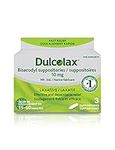 Dulcolax Bisacodyl Laxative Suppositories, 10mg Laxatives for Relief of Occasional Constipation Within 15-60 Minutes, Constipation Relief for Adults and Kids 12 and Over, Breastfeeding Women, 3 Count