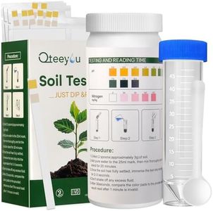 2-in-1 pH & Nitrogen Soil Test Kit, Home Soil Testing Kit Separately Sealed in Foils, Soil pH Nitrogen Test Strips for Garden Lawn Grass Flower Vegetable Nutrient, Quick & Easy-to-Use