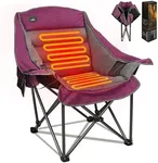 Northroad XL Heated Camping Chair, Oversized Heated Chairs,Portable Folding Heated Lawn Chair W/3 Control Levels for Outdoor Hiking, Picnics, Heavy-Duty 400-lbs Capacity, (Battery NOT Included)