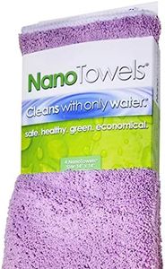 Nano Towels - The Amazing Eco Cloth That Cleans Virtually Any Surface with Only Water. No More Paper Towels Or Toxic Chemicals. 4-Pack (14x14, Lavender)