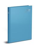 2025 A5 Day a Page Diary - Appointment Times Full Year Hardback UK Planner - for Home Office School & Work (Sky Blue)