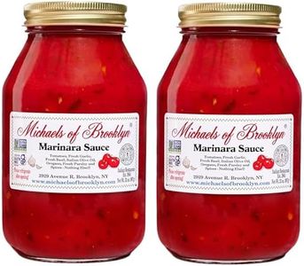 MICHAEL'S OF BROOKLYN Marinara Sauce, Non-GMO, Gluten-Free, Fresh Tomato, Made with Tomatoes, Basil, Garlic, Olive Oil, Oregano, Parsley, 32 oz, 2-Pack
