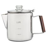 COLETTI Bozeman Coffee Percolator – Camping Coffee Pot – Percolator Coffee Pot for Campfire or Stovetop Coffee Making (6 CUP)