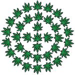 PAGOW 35 Pieces Pot Leaf Patches Embroidery, Hippie Retro Weed Sew-on Patch for Clothing Dress Hat Pants Shoes Curtain, Green Weed Leaf Iron on Patch DIY Craft Decoration