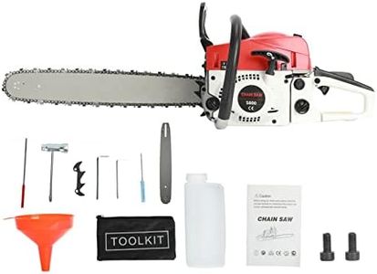 SamFansar 20 Inch Gas Chainsaw, 58CC Gas-powered Chainsaws, 2-Cycle Handheld Cordless Petrol Chain Saw, Gasoline- Chain Saw for Forest Cutting Trees, Wood 20Inch