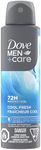 Dove Men+Care Dry Spray Antiperspirant for 72H Sweat & Odour Protection, Controls Odour Causing Bacteria, Cool Fresh, 107 g