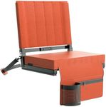 JVIBI Stadium Seats for Bleachers with Back Support and Wide Padded Cushion, Includes Shoulder Straps Carry Handle, and Cup Holder