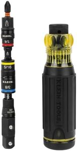 Klein Tools 32517HD KNECT 17-in-1 Impact-Rated Hybrid Screwdriver/Nut Driver, Magnetic, Flip Socket, 11 Bits, 3 Nut Drivers, Bit Holder, Square Adapter