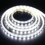 GQL 15m LED Strips Lights White, 220V- 240V Ribbon SMD 5050 60leds/m Rope Lighting, IP65 Waterproof, No Self Adhesive, DIY Home Kitchen Bar Decking Holiday Christmas Indoor Decoration