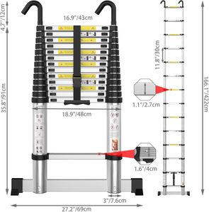Aluminium Telescopic Ladder 4.1M – Lightweight Extendable