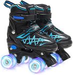 SHDSL Roller Skates for Boys Kids Child Toddler Beginners, Adjustable 4 Sizes Roller Skates for Adult and Youth with All Light Up Wheels, Patines para niñas for Outdoor Indoor Sports