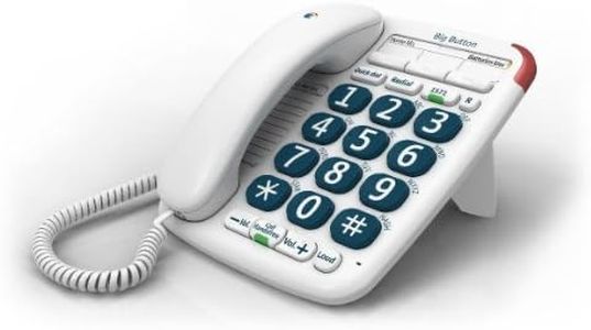 BT Big Button 200 Corded Landline House Phone with Big Buttons, White