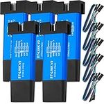 AZDelivery 5 x ST-Link V2 Emulator Mini Debugger and Programming Unit STM8 STM32, Aluminium Casing 3.3V 5V Downloader Programmer Support with F2F Jumper Wire compatible with Arduino including E-Book!