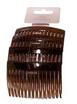 Set of 4 Tort Plain Hair Combs Slides 7cm (2.8")