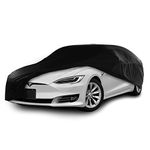 Cosmos - Indoor Car Cover compatible with main Large Saloon models, Elastic, Breathable and Dustproof Fabric, Soft Lining, Snug Fit, Black