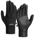 Glove Layer Touch Screen, Waterproof, Anti-Slip Warm Elien Gloves Liners for Cycling Biking Sporting Driving, Men and Women (Black, Medium)