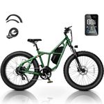 Fucare Taurus 1200W Peak Electric Bike for Adults 48V 25AH Battery Mountain EBike, Up to 52Km/h & 80-160 Km, 26''×4.0'' Fat Tire Electric Bicycle, 4.5A Fast Charger, Shimano 8 Speed, Hydraulic Brake