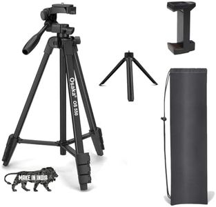 Osaka OS 550 Tripod 55 Inches with Table Tripod, Mobile Holder and Carry Case for Smartphone & SLR Camera Portable Lightweight Aluminium Tripod